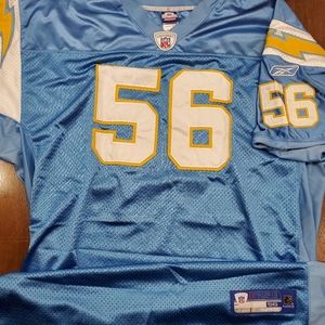 Shawne Merriman Chargers 56 2XL Powder Blue Reebok Jersey Men's Stitched